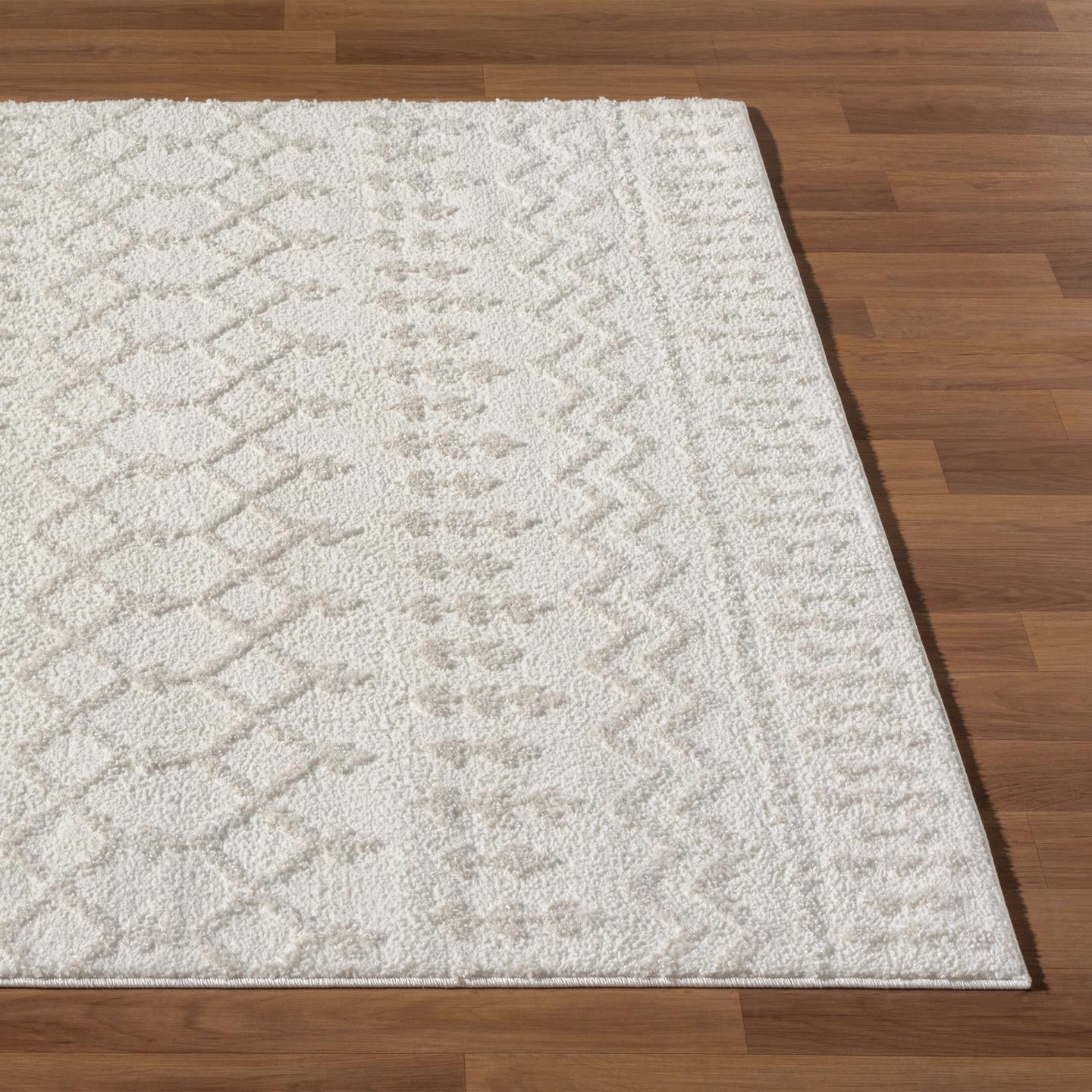Luxe Weavers Moroccan Diamond Cream 8x10 Area Rug, Fade
