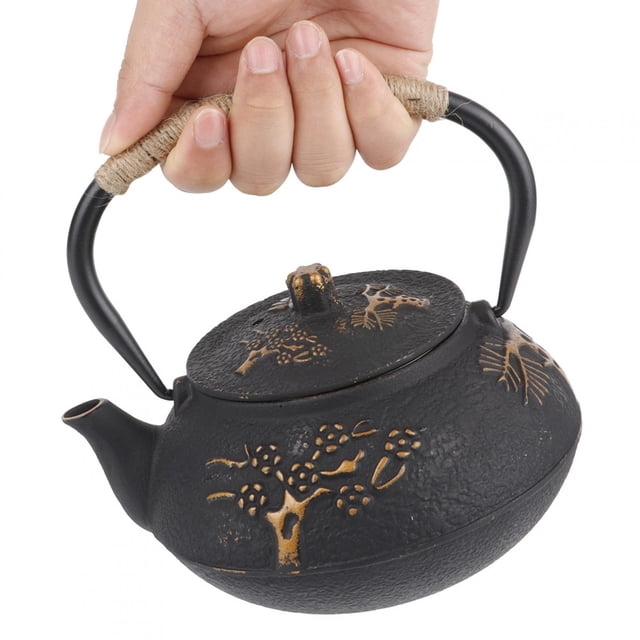 Cast Iron Tea Kettle, Teapot, Stovetop Safe For Home Kitchen Stove Top