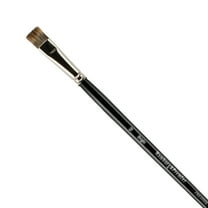 Creative Mark Hamburg Premiere Professional Oil Painting Brushes - Bright #10 Oil Paint Brush - Handmade in Germany, Natural & Synthetic Hair Blend, Long Triple-Lacquered Birch Handle