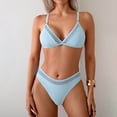 thumbnail image 2 of CONZONE Womens Bikini Sets 2 Peice Swimsuits for Women High Waisted Solid Color Lightweight Summer Beach Bathing Suits, 2 of 5