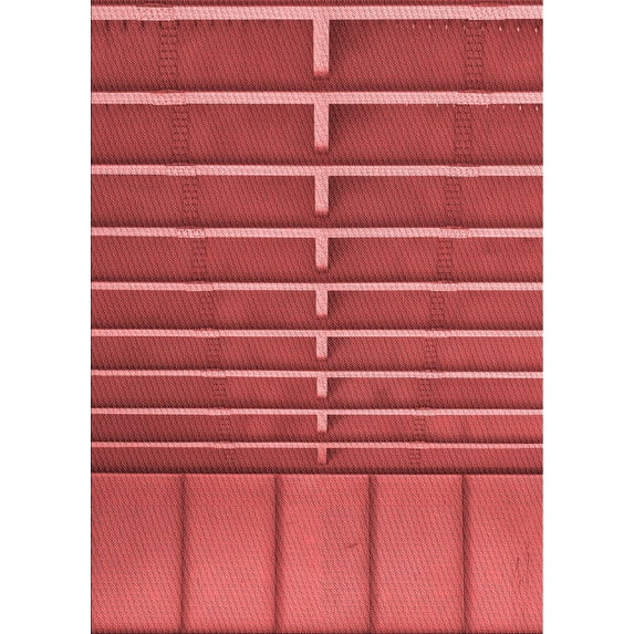 Ahgly Company Machine Washable Indoor Rectangle Transitional Red Area Rugs, 2' x 4'