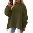 thumbnail image 2 of UQJfacai Oversized Hoodies for Women Long Sleeve Fall Sweatshirts Winter Sweater Adjustable Drawstring Hem Hooded Pullover Tops, 2 of 5