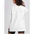 thumbnail image 4 of Liacowi Women Sweatshirt Long Sleeve Crew Neck Solid Zipped Hoodie Pullover Casual Tops, 4 of 5