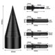 thumbnail image 2 of Wood Splitting Drill Bit,Wood Splitting Drill Bit,Taper Drill Bit,Conical Wood Splitter,Durable Screw Cone Wood Tool (32mm), 2 of 4