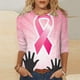 thumbnail image 1 of Fiudx Ofertas Flash Del Día Solo En Línea Camiseta Estampada a La Moda para Mujer, Blusa de Mangas 3/4, Tops Informales con Cuello Redondo, 1 of 5