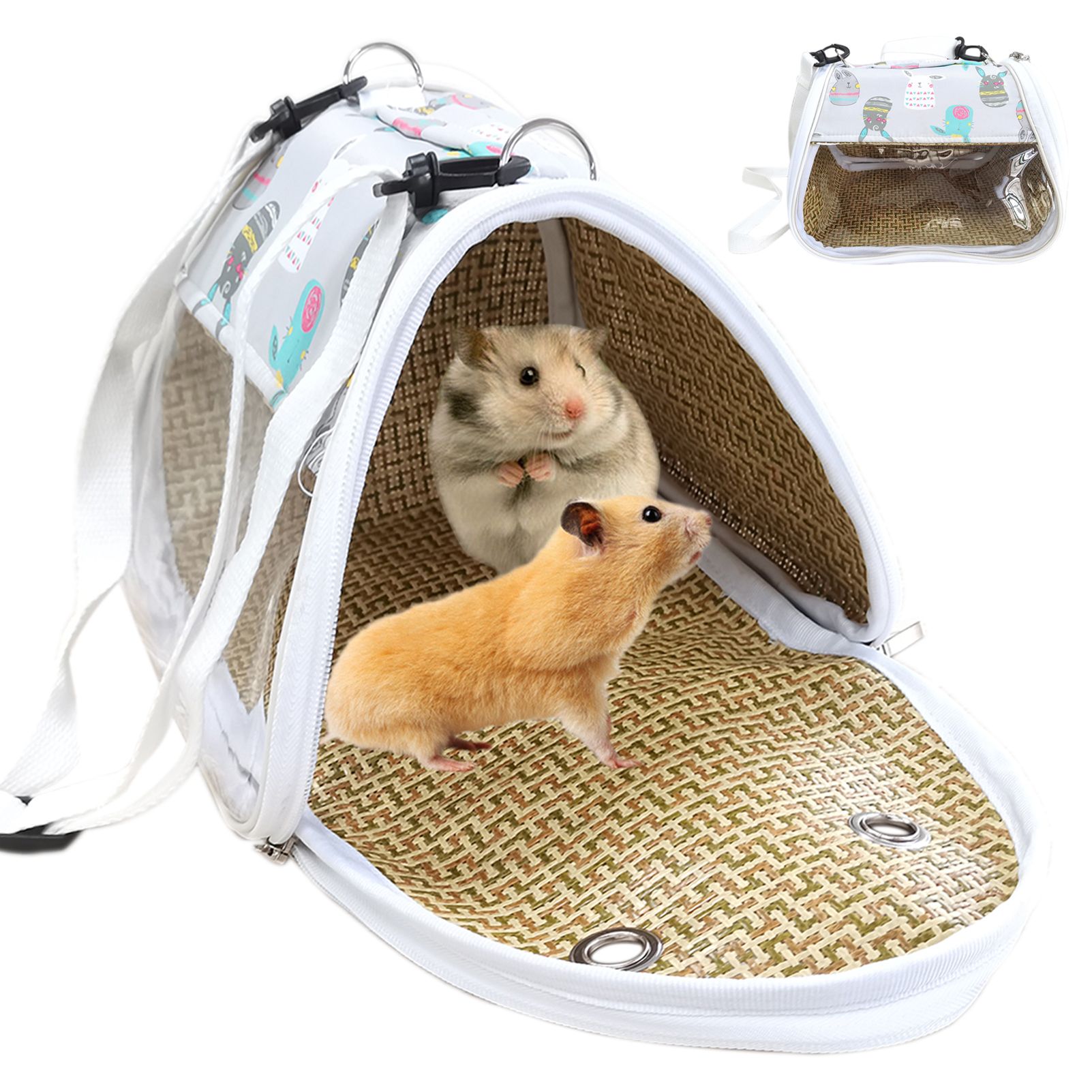 Pet Out Backpack Breathable Pet Small Animal Carrier Hamster Travel Bag
