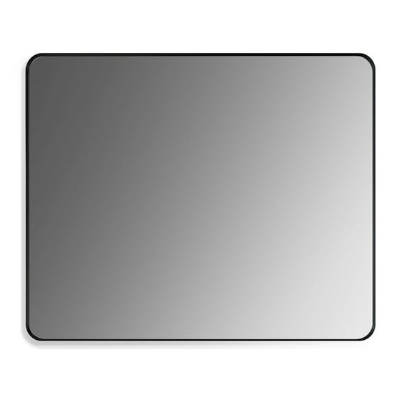 Altair Nettuno 36" Rectangle Bathroom/Vanity Matt Black Aluminum Framed Wall Mirror