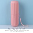 thumbnail image 4 of Toystoory Taza de cepillado de viaje, taza de cepillo de portátil, taza de gárgaras lavable de PP, taza de cepillado colorida, taza de cepillado Juegos de accesorios de baño Rosado Toystoory HA000872-03B, 4 of 6