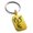 Gold, variant on Stainless Steel Menacing Hydra Engraved Small Rectangle Dog Tag Charm Keychain Keyring