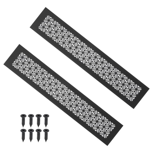 Cubierta de ventilación de aire para puerta Uxcell, rejilla de aluminio de alta resistencia con tornillos de montaje para puerta de gabinete 16 x 3 pulgadas