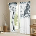 thumbnail image 3 of jejeloiu Skiing Sports Black Out Curtains,Snowboard Curtains Pack of 2 (42x63 Each),Gray White Bedroom Curtains For Boys Girls,Ultra Soft Home Decor, 3 of 6