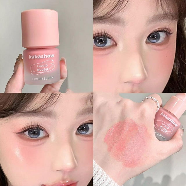 Fard à Joues Liquide Léger et Soyeux avec Pinceau Floqué Style Coréen pour le Visage