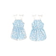 thumbnail image 3 of Aojekbee Baby Girl Summer Jumpsuit Sleeveless Neck Floral Print Romper Shorts Toddler Playsuit, 3 of 10