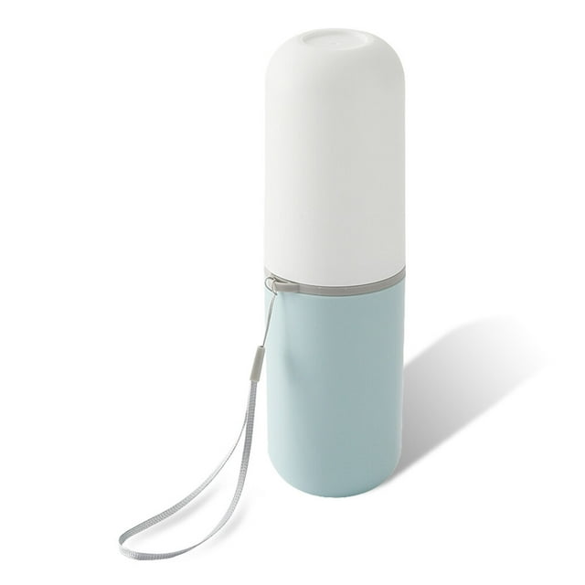 kurtrusly Toothbrush Case Portable Toothpaste Container DustProof Daily Use Toothburshes Holder with Cap for Home Travel Camping School blue and white