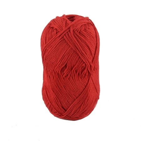 Cotton Clothing Hand Knit Sweaters - Cotton Hand DIY Knitting Clothes Hat Sweater Crochet Thread 50 Gram Dark Red