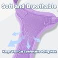 thumbnail image 3 of Cat Harness and Leash Set Escape Proof for Kitten Walking, Soft Adjustable Top Handle Vest Harnesses for Cats, Easy Control Breathable Reflective Small Medium Large, Violet Purple, XS, 3 of 10
