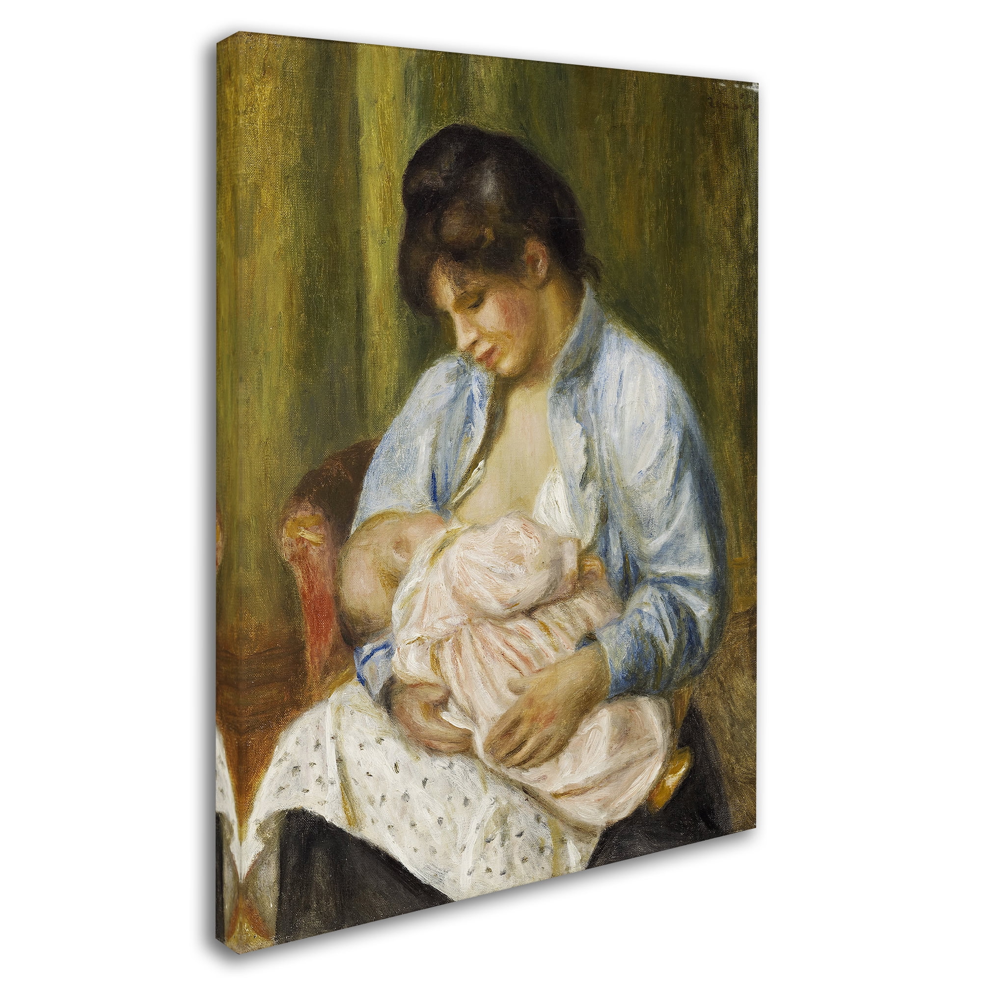 Renoir 'A Woman Nursing A Child' Canvas Art