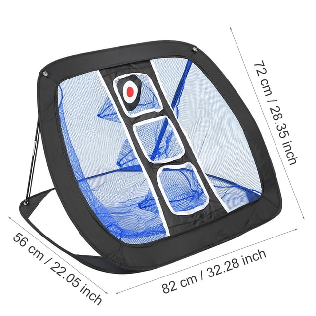 Golf Net, Professional Golf Hitting Net Portable Foldable for Indoor or Outdoor Use for Golf Training Black + Blue