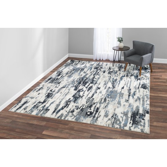 VCNY Home Leon Grey Abstract Frise Area Rug, 5' x 7', Grey/Ivory