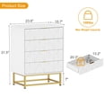 thumbnail image 4 of Qinaqin 4 Cajón Tela cm de Profundidadresser con Madera Top Pequeño Almacenamiento Chest para Clothes Ideal as Moderno Nightstand o End Mesa, 4 of 7