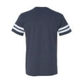 thumbnail image 2 of LAT Mens Fine Jersey Crew Neck Short Sleeve Football Tee (6937) Vintage Navy/Blended White, XL, 2 of 4