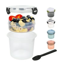 ACDANC Portable Reusable Parfait Cups with Lids Yogurt Cup with Topping Cereal or Oatmeal Container Leak Proof Breakfast Cups 20OZ for Meal Prep Portion Control,Cups