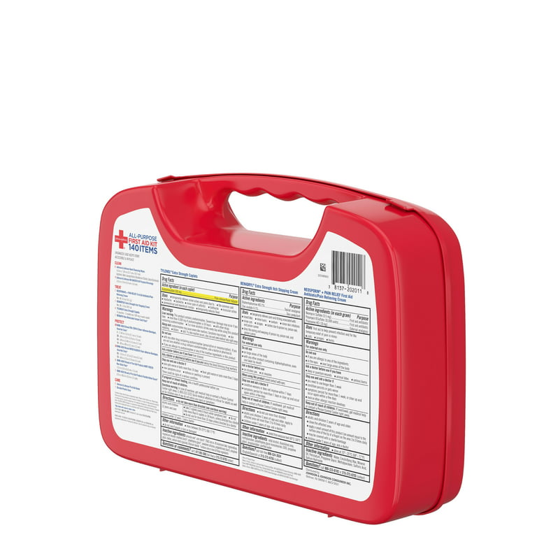 Johnson Johnson Travel Ready Portable Emergency First Aid Kit 80 pieces -  Office Depot