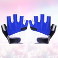 thumbnail image 2 of 1 par de guantes de ciclismo transpirables y antideslizantes, guantes deportivos de medio dedo, talla M (azul), 2 of 8