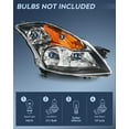 thumbnail image 2 of Nilight Headlight Assembly Compatible with 2007 2008 2009 Nissan Altima 4Dr Sedan Headlamps Replacement Black Housing Amber Reflector Clear Lens Driver and Passenger Side, 2 of 8