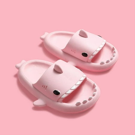 

Cartoon Shark Soft Slippers for Kids Simulation Non-Slip Sandals Summer Beach Home Slippers for Garden Bathroom Walk
