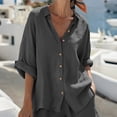 thumbnail image 5 of Neewe Women's Linen Shorts Sets 2 Piece Summer Short Sleeve Top and Shorts Sweatsuit Set Daily Outfits, 5 of 8
