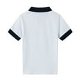 thumbnail image 2 of LittleSpring Little Boys White Polo Shirt Short Sleeve School Uniform Summer Polo T Shirt Solid Size 6, 2 of 6