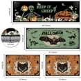 thumbnail image 3 of 4 Pcs Halloween Skeleton Kitchen Rug and Mat Set Gothic Halloween Decor Non Slip Bat Floor Mats Washable Door Mat Spooky Ghost Decor for Kitchen Carpets Home Floor, 3 of 9