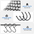 thumbnail image 4 of 8 Piece S Hooks 3.5 Inch Metal Safety Buckle Shaped Kitchen Bathroom Closet Black, 4 of 6