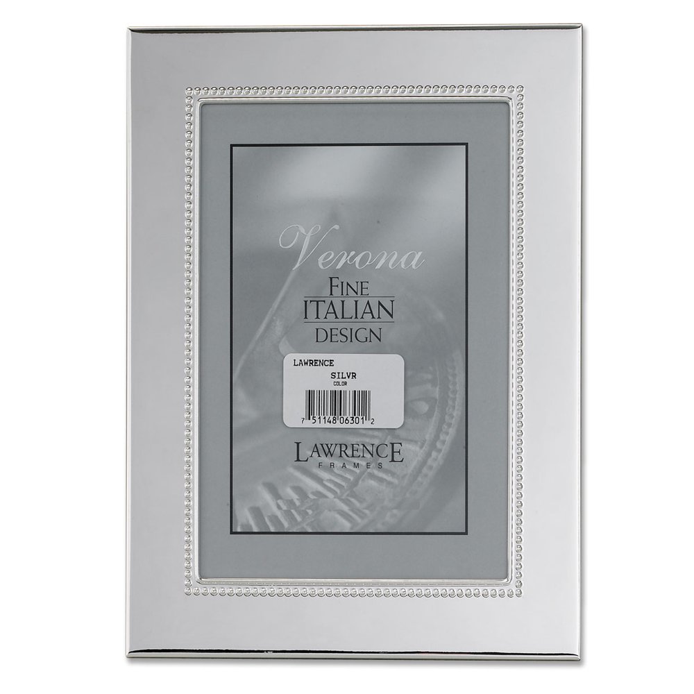Silver Plated 4x6 Metal Picture Frame Inner Bead