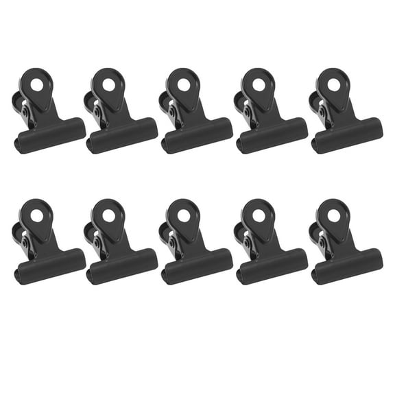10 PCS Hooks Paper Clips Hinge Clips 2.5x2cm Black