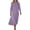 Purple plus size boho midi dress a1, variant on Women Plus Size V Neck 3/4 Sleeve Button Down Flowy Casual Midi Dress Solid Boho Loose Dresses Beach Vacations Summer Sundresses Clothes Travel Outfits, Black 2XL