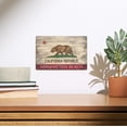 thumbnail image 2 of Manhattan Beach, California, Rustic California State Flag Birch Wood Wall Sign (6x9 Rustic Home Decor, Ready to Hang Art), 2 of 5