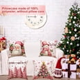 thumbnail image 4 of 4 pcs Fundas Navideñas para Cojines, Fundas Cojines 45x45cm, Decorativos Fundas de Cojín, Funda de Almohada de Lino de Algodón Deárbol de Navidad y Papá Noel, Fundas para Cojines de Sofa (Rosa), 4 of 5