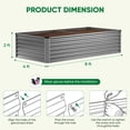 thumbnail image 2 of Gymojoy Outdoor Metal Raised Garden Bed,8x4x2ft Planter Box for Vegetables,Flowers,Herbs,Silver, 2 of 11