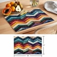 thumbnail image 6 of Vintage Waves Stripe Placemats Set of 6 Colorful Abstract Art Place Mats Indoor Wipeable Table Mats Washable Cloth Dining Table Placemats for Kitchen Holiday Party Home Decor 13x19 Inch, 6 of 9