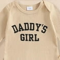 thumbnail image 4 of mgoYE Infant Baby Girl Fall Outfit Sweatshirt Romper Daddy's Girl Long Sleeve Jumpsuit Newborn Clothes(Beige,0-3 Months), 4 of 7