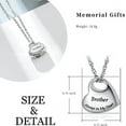 thumbnail image 2 of Heart Cremation Urn Necklace for Ashes Jewelry Memorial Locket Ash Mini Urn Pendant for Human Pet-Always in My heart For Dad/Mom/Son/Grandma/Grandpa/Brother, 2 of 7