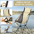 thumbnail image 4 of Lightweight Folding Camping Chair, Portable Compact for Outdoor Camp, Picnic,Hiking, Backpacking, Supports 330Lbs, 4 of 8