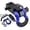 BLUE-BLACK, variant on Red & Black 2-Inch Shackle Hitch Receiver with D-Ring and Hitch Pin for Off-Road Vehicle Recovery Towing