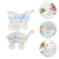 thumbnail image 4 of WORGEOUS 2 piezas de diseño de carro de almacenamiento de la cesta de almacenamiento de dulces para la fiesta de bodas de baby shower, 4 of 9