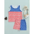thumbnail image 2 of Bagilaanoe 4th of July Clothes for Toddler Baby Boys Sleeveless Star/Stripe Print Tank Tops + Shorts 12M 18M 24M 3T 4T 5T Kids Independence Day Outfits 2pcs Short Pants Set, 2 of 8