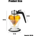 thumbnail image 7 of Qczoyp Honey/Syrup Dispenser -Premium No Drip Design, Elegant Diamond Shape with STAINLESS STEEL TOP,Clear Glass Honey Container（8oz）, 7 of 7