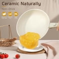 thumbnail image 4 of Ceramic Pots and Pans Set Non Stick, Nonstick Detachable Handle Cookware Sets, Healthy Non Toxic PFAS PFOA & PTFE Free, Dishwasher ＆Oven Safe, Induction Kitchen Pot and Pan, 17 Piece Cream, 4 of 9