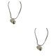 thumbnail image 1 of Minnieouse Pendientes de bola de discoteca, collar colgante de oreja de espejo redondo, joyería estética, suministros para fiesta de baile de los 70, Collar 2piezas Minnieouse CBP374823, 1 of 5